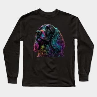 Neon American Cocker Spaniel Dog Long Sleeve T-Shirt